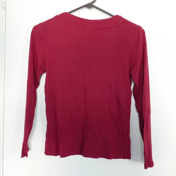 Apt 9 deep red wine burgundy scoop neck top with sequins beading size XS - Picture 2 of 4